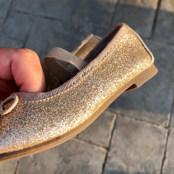Cat & Jack Gold Ballerina Toddler Girl Flats - Picture 7 of 7